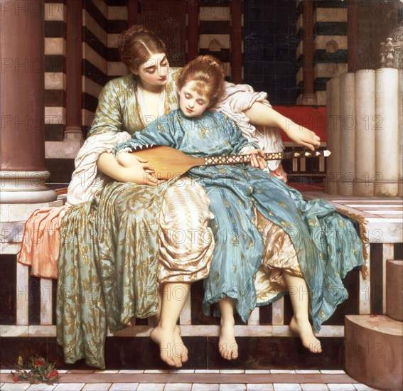 'The Music Lesson', 1877. Artist: Frederic Leighton