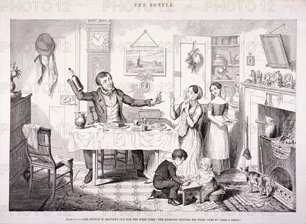 'The Bottle', 1847. Artist: George Cruikshank