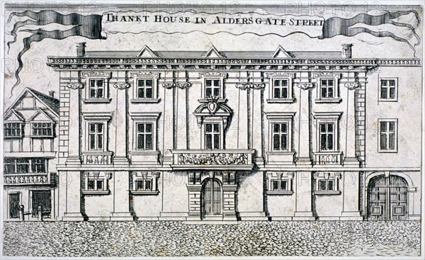 Thanet House, Aldersgate Street, London, c1750. Artist: Anon