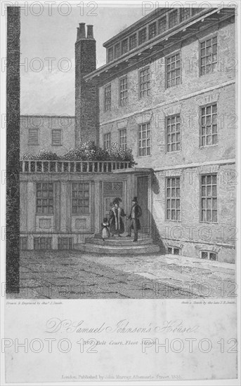 View of no 8 Bolt Court, where Dr Samuel Johnson lived, City of London, 1835. Artist: John Thomas Smith