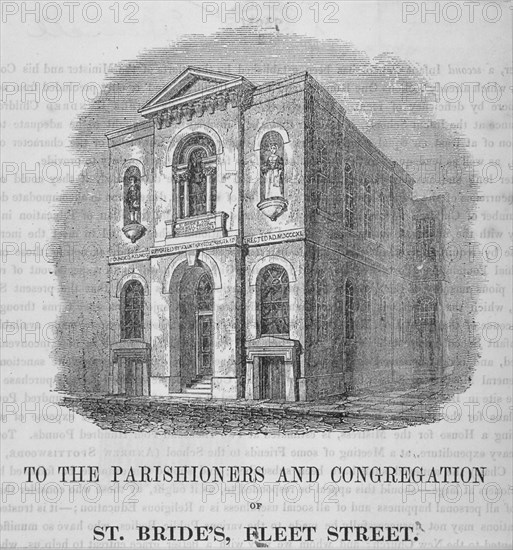 St Bride's Schools, Bride Lane, City of London, 1840. Artist: Anon