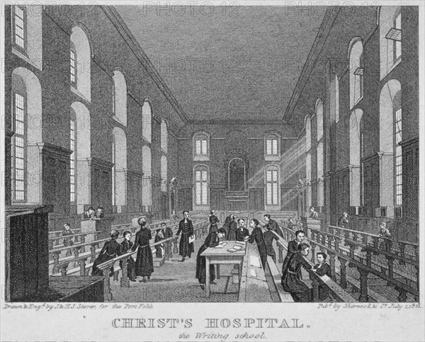 Christ's Hospital, City of London, 1823. Artist: James Sargant Storer