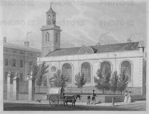 Church of St Mary Aldermanbury, City of London, 1830. Artist: R Acon