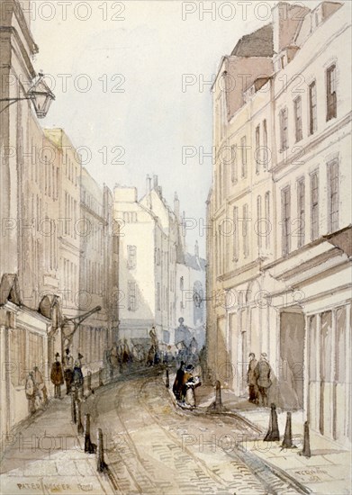 Paternoster Row, City of London, 1851. Artist: Thomas Colman Dibdin