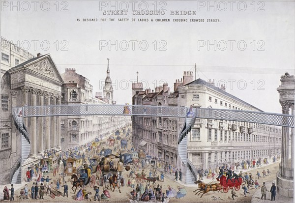 'Street Crossing Bridge', London, 1862. Artist: Anon