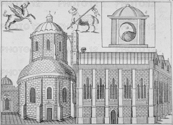 Temple Church, City of London, 1720. Artist: Anon