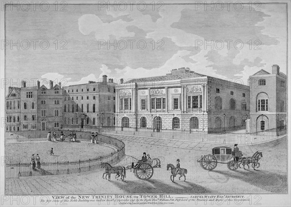 View of Trinity House from Trinity Square, City of London, 1799. Artist: Anon