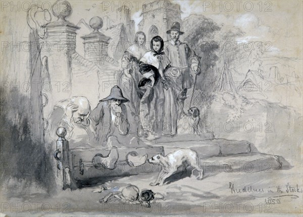 'Hudibras in the Stocks', 1850. Artist: Sir John Gilbert