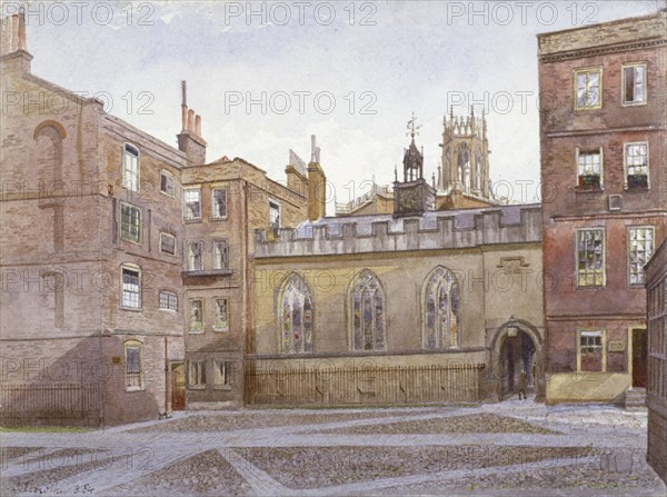 View of Clifford's Inn and Hall, London, 1884. Artist: John Crowther