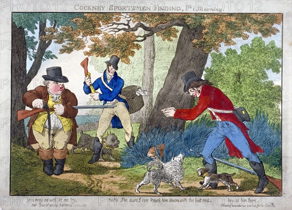 Cockney Sportsmen Finding, Part 1. Morning', 1800. Artist: Anon