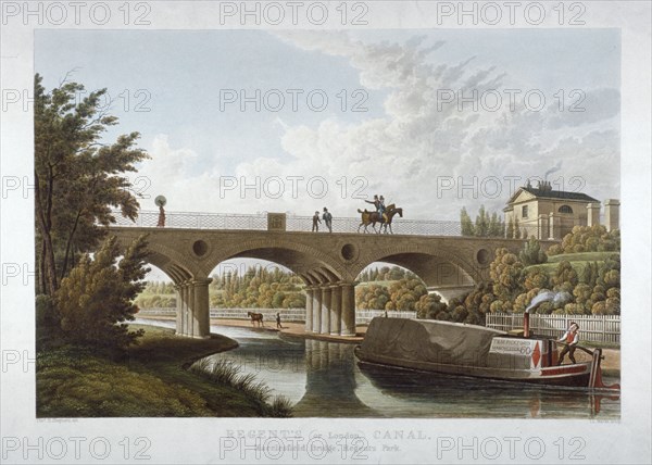 View in Regent's Park, St Marylebone, London, c1827. Artist: JL Marks