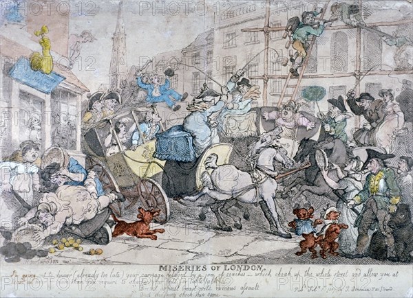 'Miseries of London...', 1807. Artist: Thomas Rowlandson