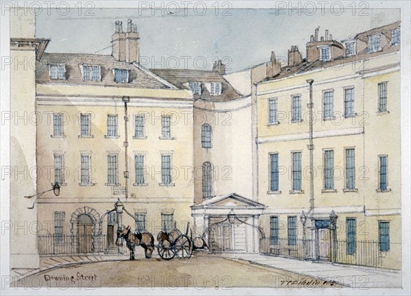 View of Downing Street, Westminster, London, 1851. Artist: Thomas Colman Dibdin