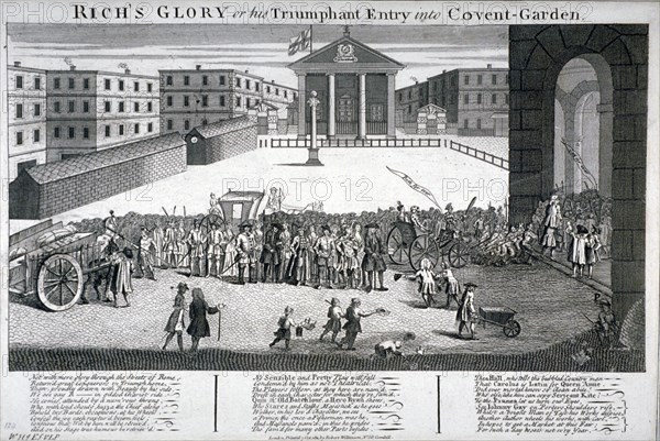 'Rich's Glory or his Triumphant Entry into Covent-Garden', 1732. Artist: Anon