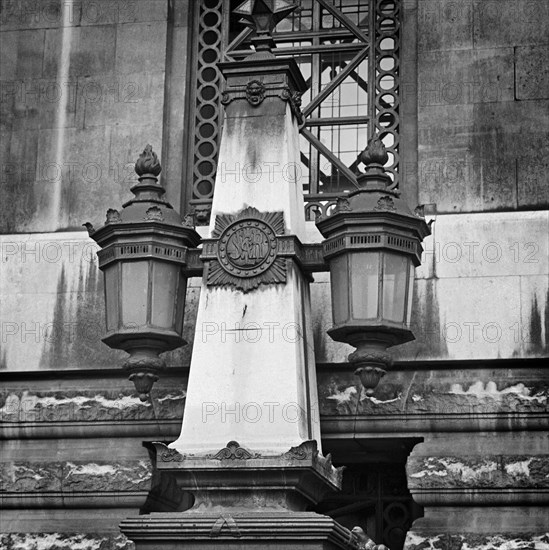 Lamp outside Waterloo Station, London, 1960-1972