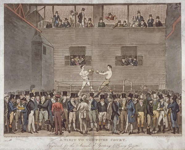 'A Visit to the Fives Court', 1822. Artist: Isaac Robert Cruikshank