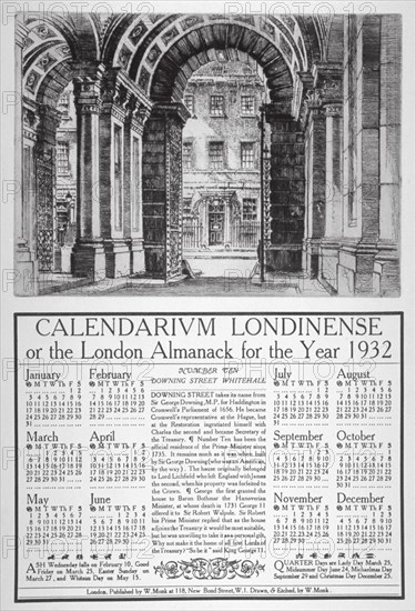 No 10 Downing Street, Westminster, London, 1931. Artist: William Monk