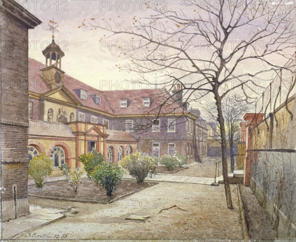 View of Grey Coat Hospital, Greycoat Place, Westminster, London, 1886. Artist: John Crowther