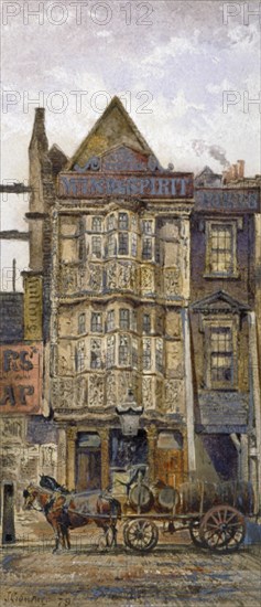 Sir Paul Pindar's House, Bishopsgate, City of London, 1879. Artist: John Crowther