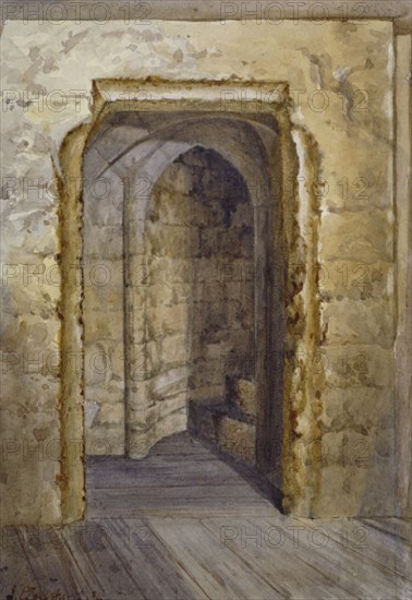 Interior of the Bloody Tower in the Tower of London, 1884. Artist: John Crowther