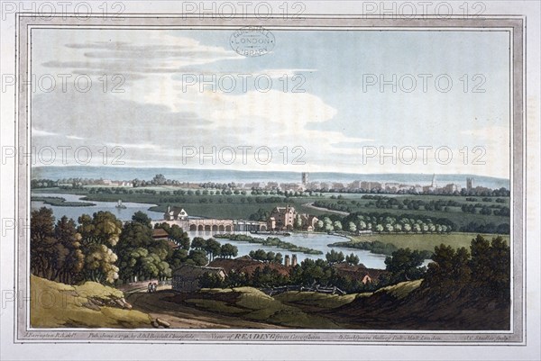 View of Reading from Caversham, Berkshire, 1793. Artist: Joseph Constantine Stadler