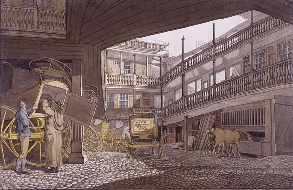 The Spread Eagle, Gracechurch Street, London, 1814. Artist: Robert Blemmell Schnebbelie