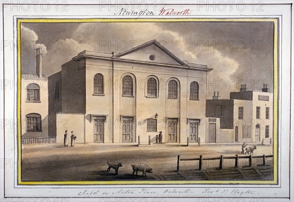 Acton Place Chapel, Southwark, London, 1825. Artist: G Yates