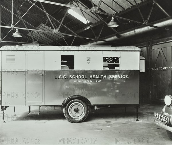 Mobile dental unit, 1947. Artist: Unknown.