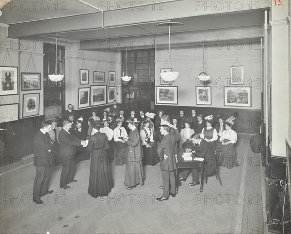 Literature class, Blackheath Road Evening Institute, London, 1908. Artist: Unknown.