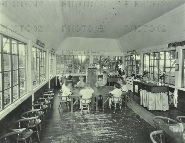 Children playing in the nursery at Banstead Residential School, Surrey, 1931. Artist: Unknown.