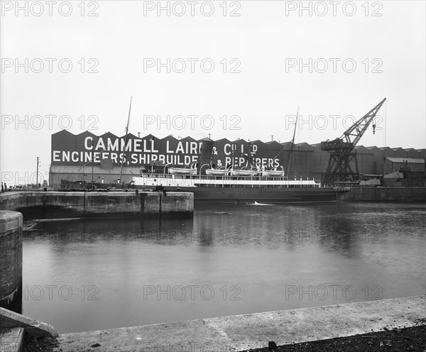 Cammell Laird shipyard, Birkenhead, Merseyside, 1913