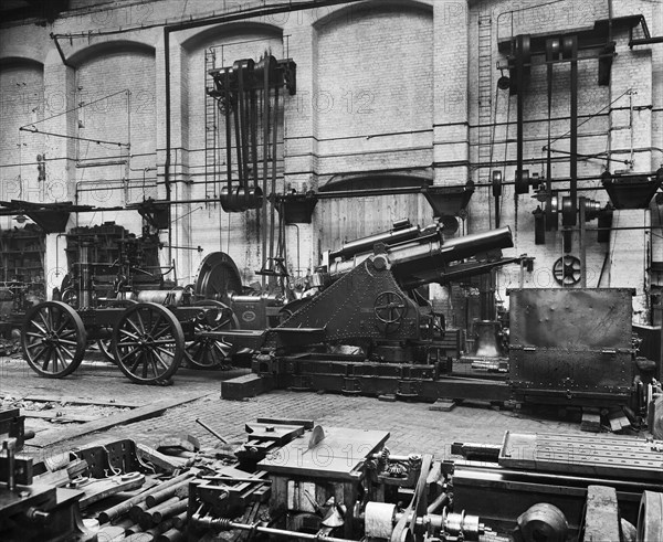 The gun carriage works, Cunard Engine Works, Derby Road, Kirkdale, Liverpool, January 1918