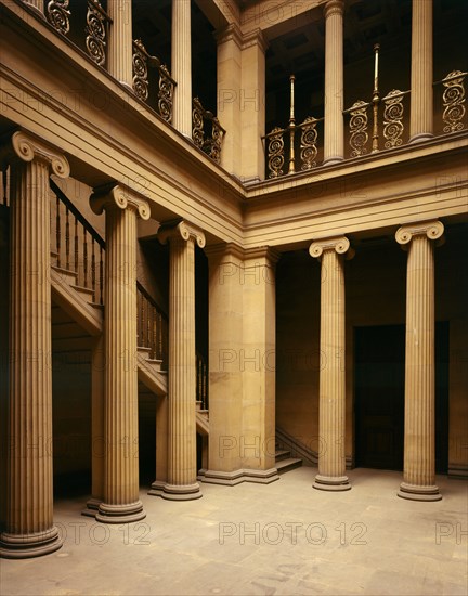 The Pillar Hall, Belsay Hall, Northumberland