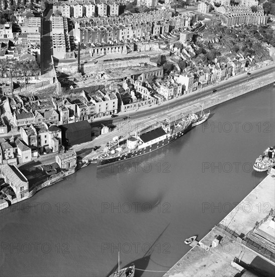 HMS 'Flying Fox' (Royal Naval Reserve) moored at Hotwells, Bristol, 1950