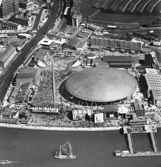 Festival of Britain site, South Bank, Lambeth, London, May 1951