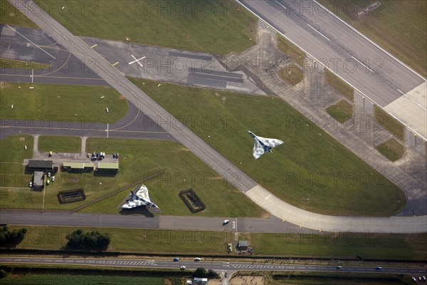 Last flying Vulcan bomber taking off from RAF Waddington, Lincolnshire, 2009