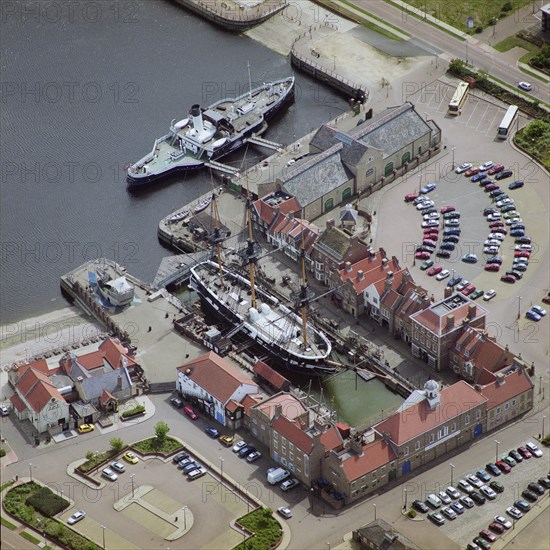 HMS 'Trincomalee' and PSS 'Wingfield Castle' docked at Hartlepool, c2015