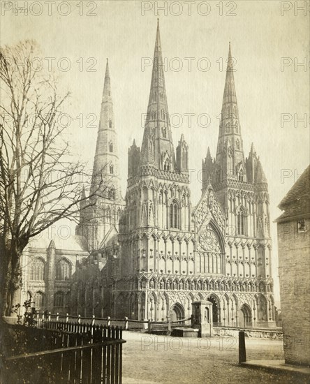 Lichfield Cathedral, Staffordshire, c1860