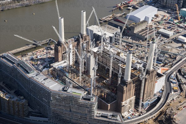 Renovation of Battersea Power Station as part of the Nine Elms Development, London, 2018