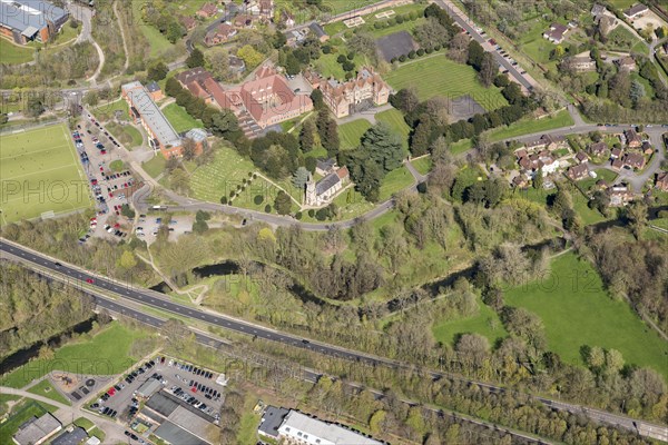 Park and garden at Shaw House, Newbury, West Berkshire, 2018