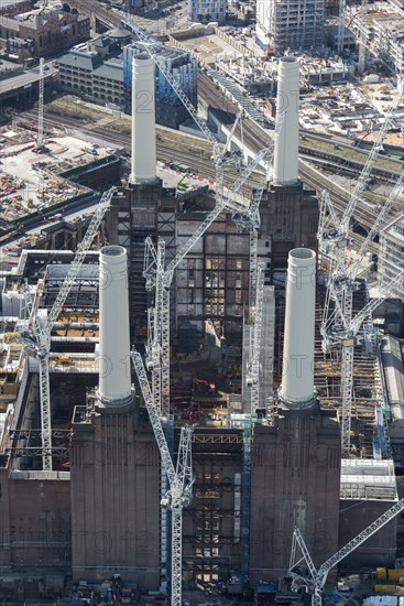 Renovation of Battersea Power Station as part of the Nine Elms Development, London, 2018