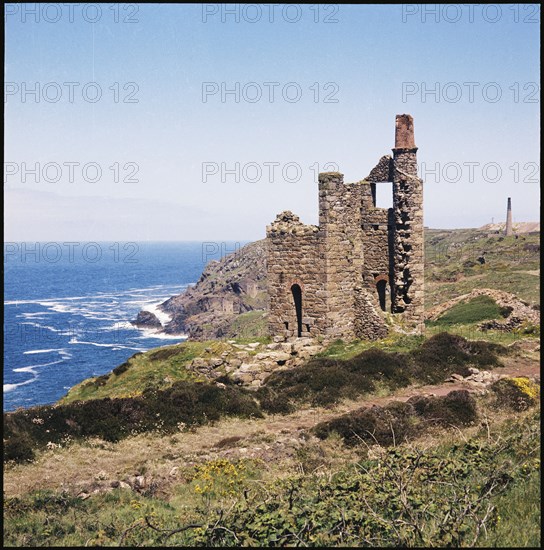 Engine house, Wheal Edward Mine, Botallack, St Just, Cornwall, 1967-1970