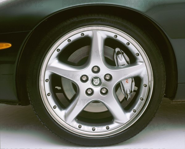 2002 Jaguar XKR alloy wheel. Artist: Unknown.