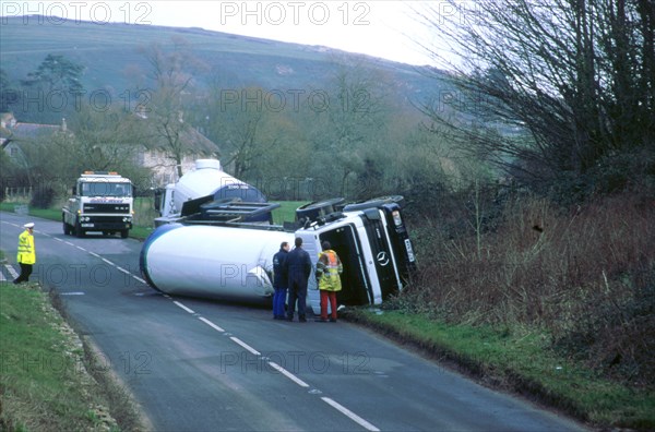 1997 Mercedes tanker road accident. Artist: Unknown.