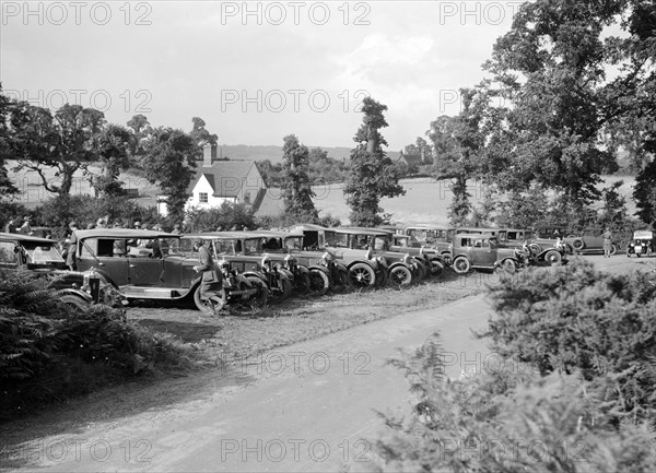 First Aid Nursing Yeomanry (FANY) trial or rally, 1931.   Artist: Bill Brunell.