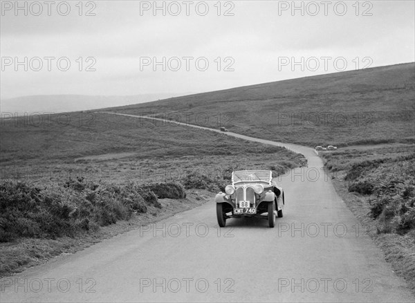 1935 Frazer-Nash BMW of DN Leon competing at the MCC Torquay Rally, July 1937. Artist: Bill Brunell.