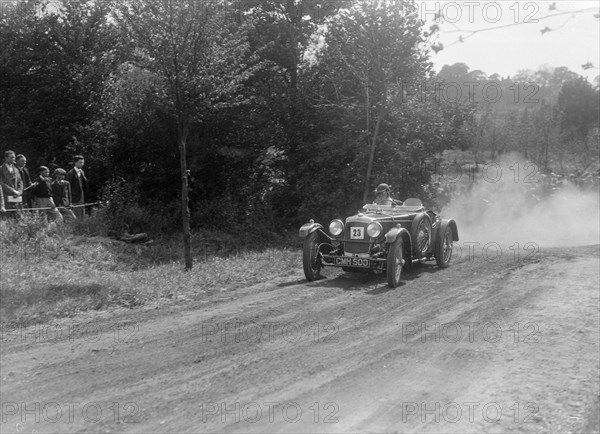 Frazer-Nash TT, Bugatti Owners Club Hill Climb, Chalfont St Peter, Buckinghamshire, 1935. Artist: Bill Brunell.