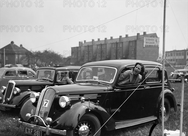 1938 Standard Flying Fourteen at the Standard Car Owners Club Gymkhana, 8 May 1938. Artist: Bill Brunell.