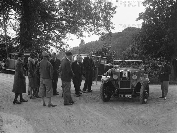 Talbot 18/55 4-seater tourer at the JCC Inter-Centre Rally, 1932. Artist: Bill Brunell.