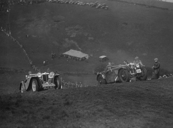 MG PA And MG J Type Competing In The MG Car Club Rushmere Hillclimb ...